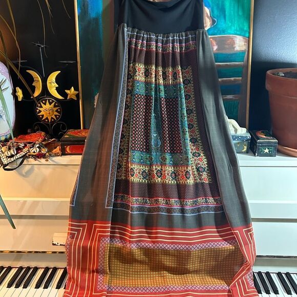 Anthropologie Dream Daily Colorful Patchwork A-Line Skirt Large - Picture 16 of 16
